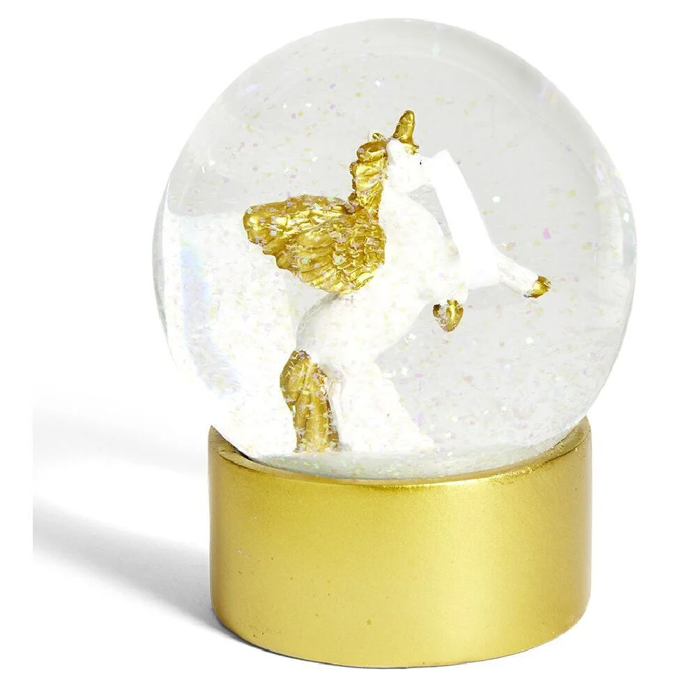 Boule à neige licorne Ø9xH15cm