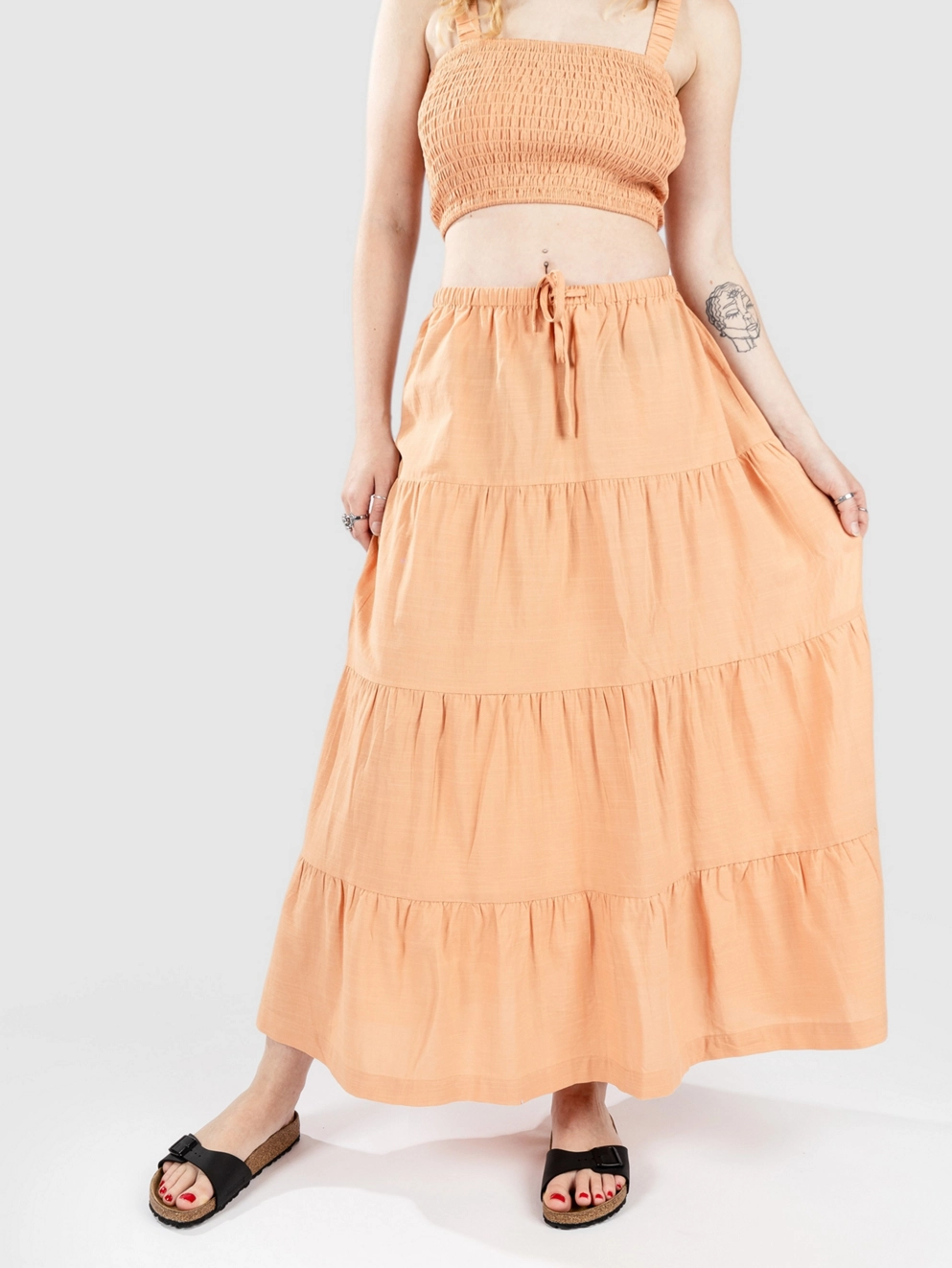 Rhythm Sammy Smocked Tank Top peach