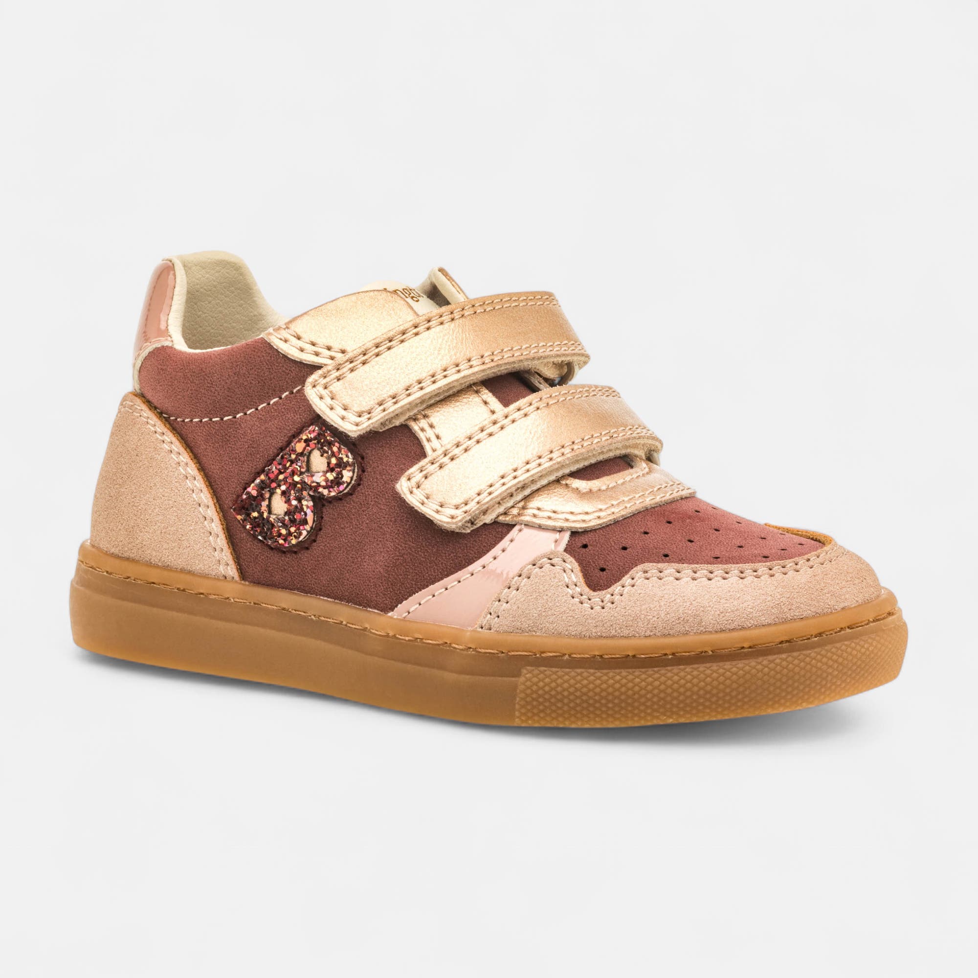 Baskets hautes Fille rose