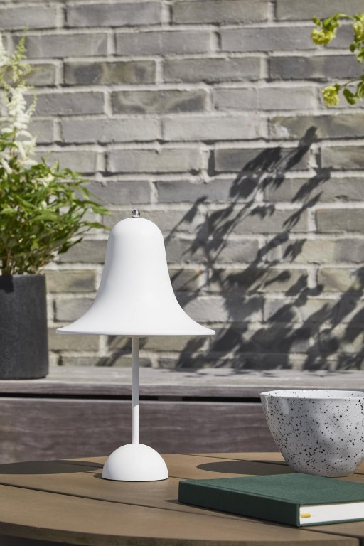 Verpan Pantop tafellamp LED oplaadbaar mat klassiek blauw