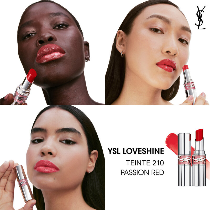YSL LOVESHINE  ROUGE À LÈVRES BRILLANT ET SOIN - PASSION_RED