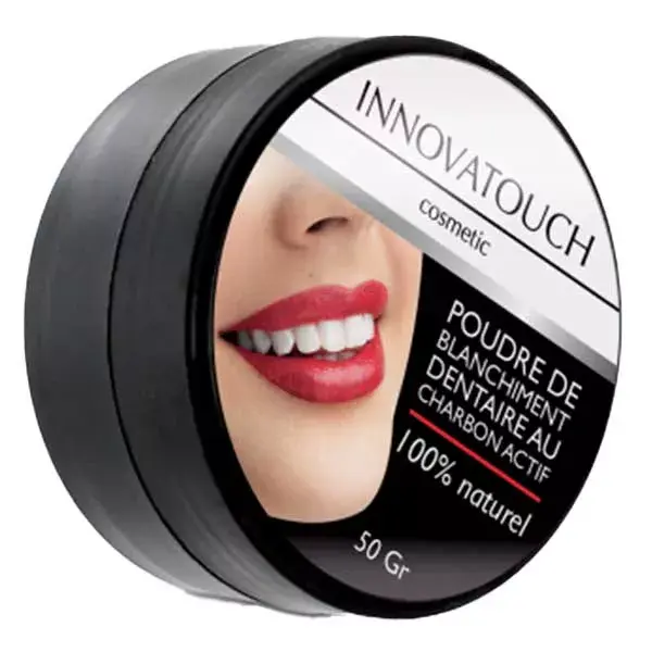 Pó clareador dental de carvão ativado Innovatouch com sabor de menta