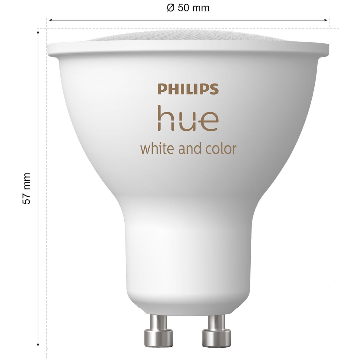 Philips Hue WAC lyspære 4,2 W GU10 (topakning)