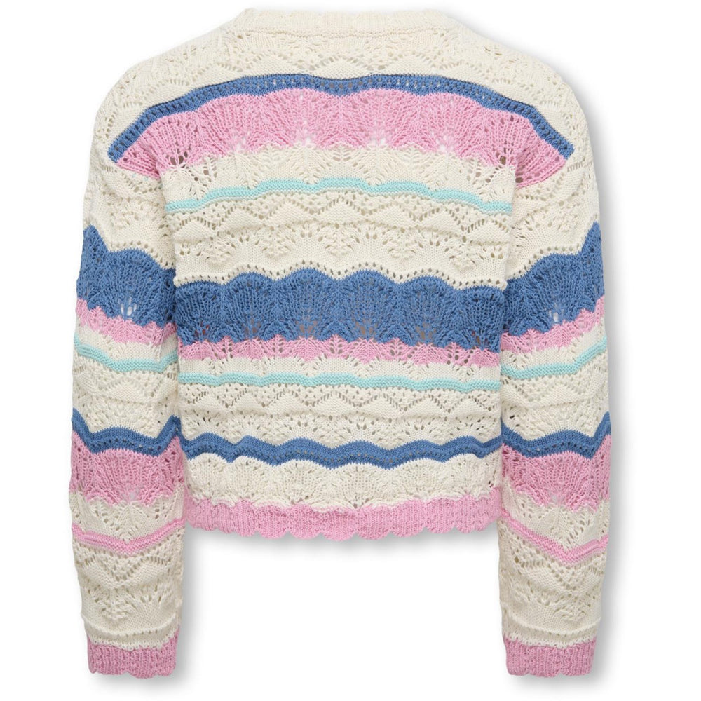 Køb kids ONLY Tofu Begonia Pink/Harbor Gray/Riviera Kogdonna Life Ls Pattern Pullover Knt