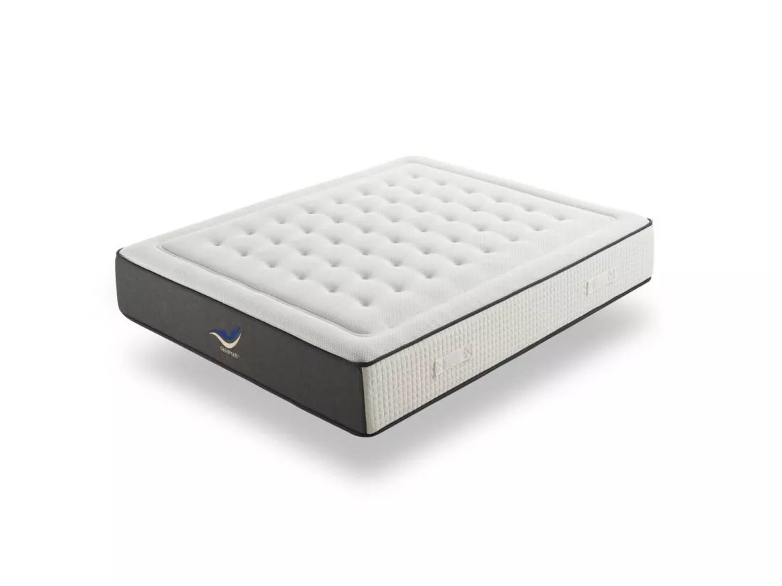 Matelas 160x200 ressorts ensachés SIMPUR EXCLUSIVE SPORT | épaisseur +/- 30 cm | avec mousse hr haute densité | soutien semi-ferme