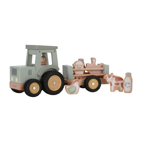 Little Dutch Tractor Met Trailer Little Farm FSC