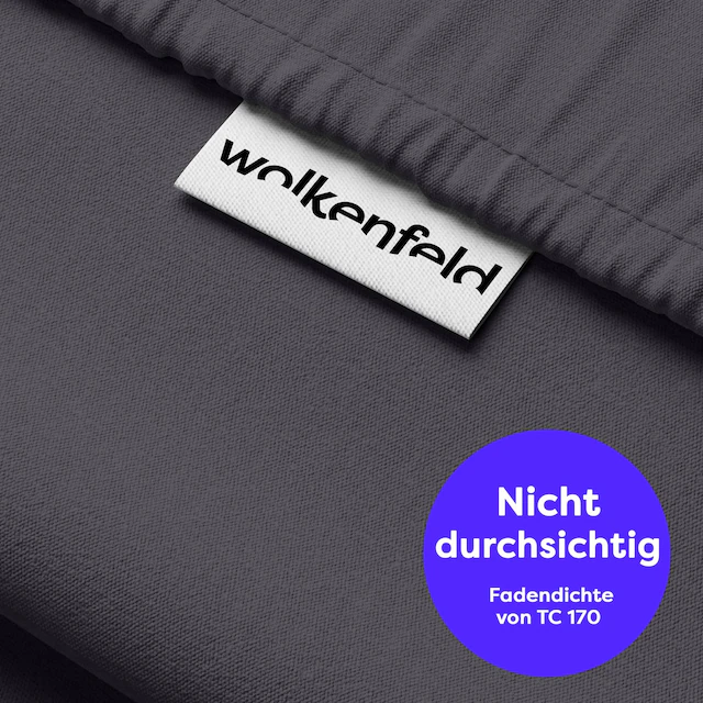 Wolkenfeld Bettwäsche »Renforcé Bettwäsche Baumwolle - Natürlich weiches Schlafgefühl« 2 Stk. 135x200 cm, 155x220 & Übergrössen I inkl. Kissenbezüge 80x80 I uni