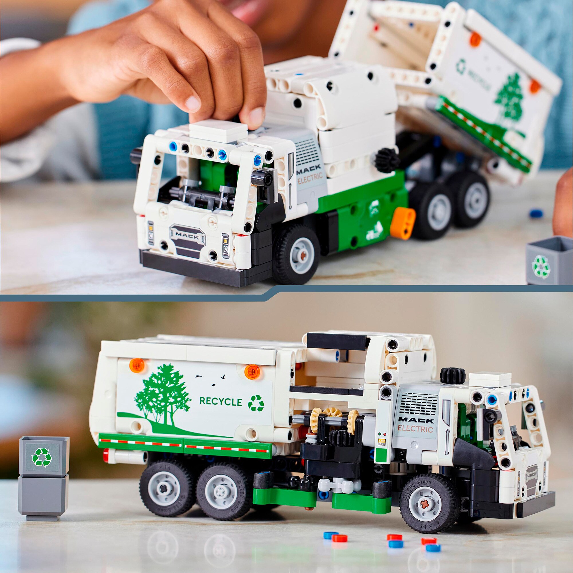 LEGO Konstruktionsspielzeug Technic Mack LR Electric Müllwagen