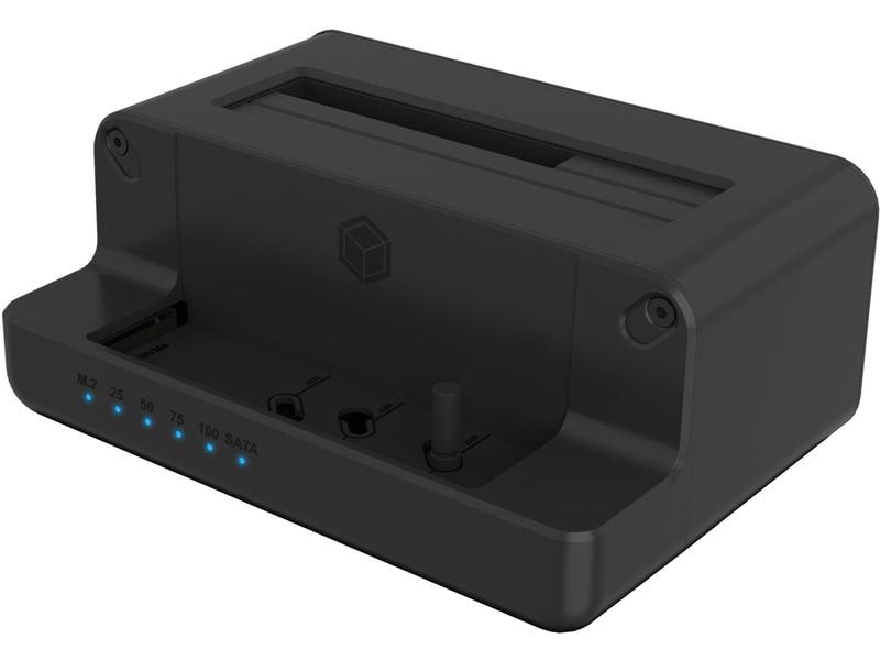 ICY BOX Docking- und Klonstation IB-2914MSCL-C31 Docking- und Cloning-Station für M.2 NVMe SSDs und 2.5'' /3.5'' SATA SSDs/HDDs.
