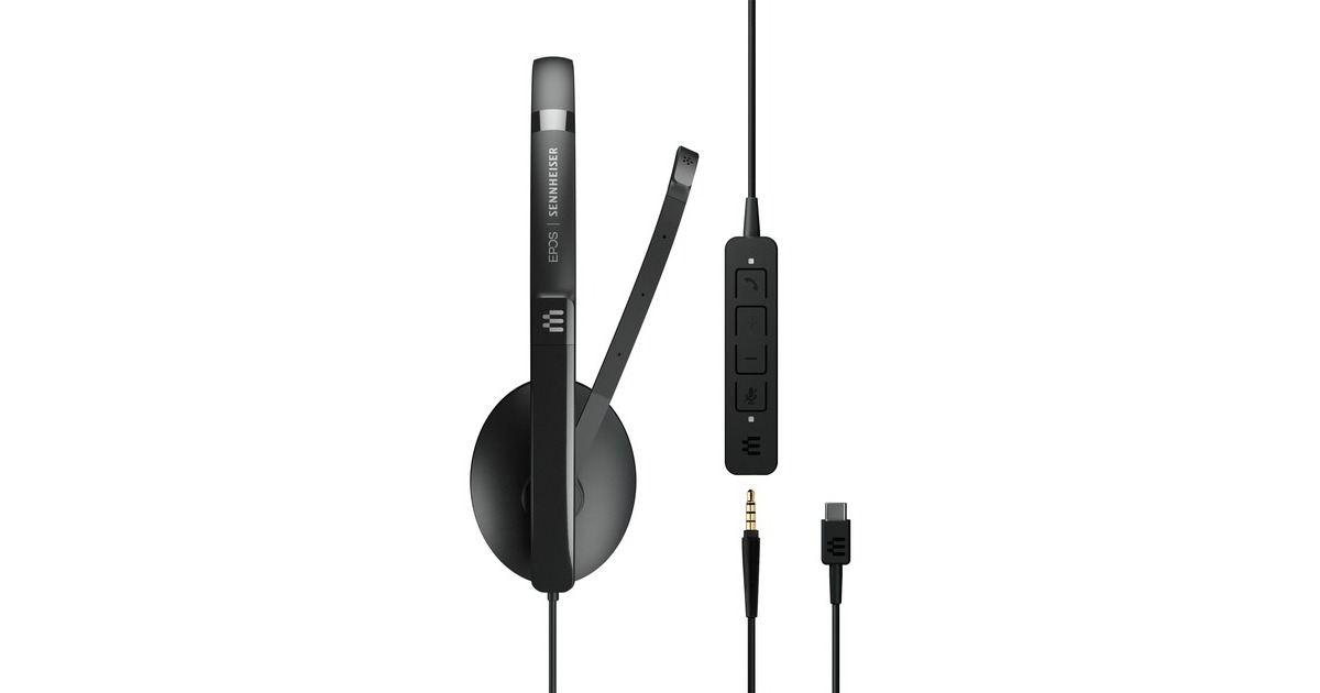 EPOSADAPT 165 USB-C II on-ear headset  (Zwart, Stereo, USB-C)
