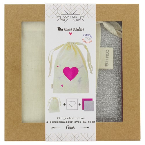 Kit pochon personnalisé coeur