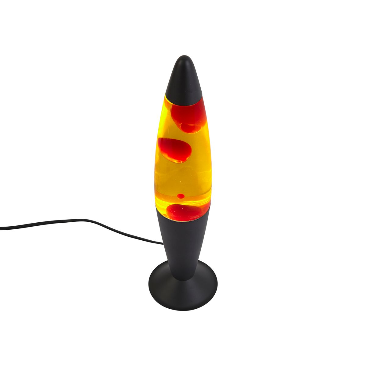 Lavalamp geel met rode wax incl. LED - Molten Lava