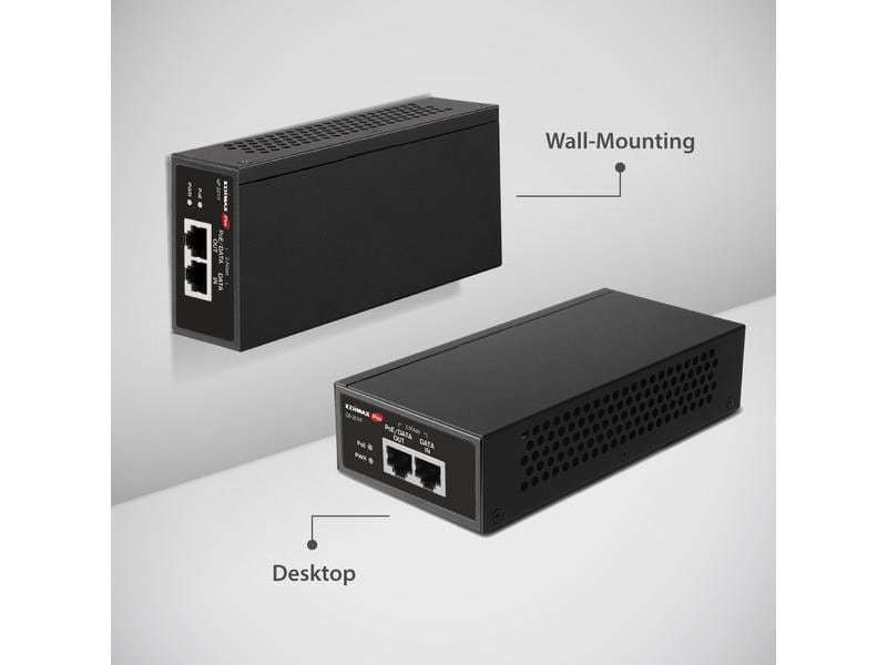 Edimax Pro PoE  Injector GP-201IT 30 Watt IEEE 802.3at 2.5 Gigabit 30W PoE  Injektor