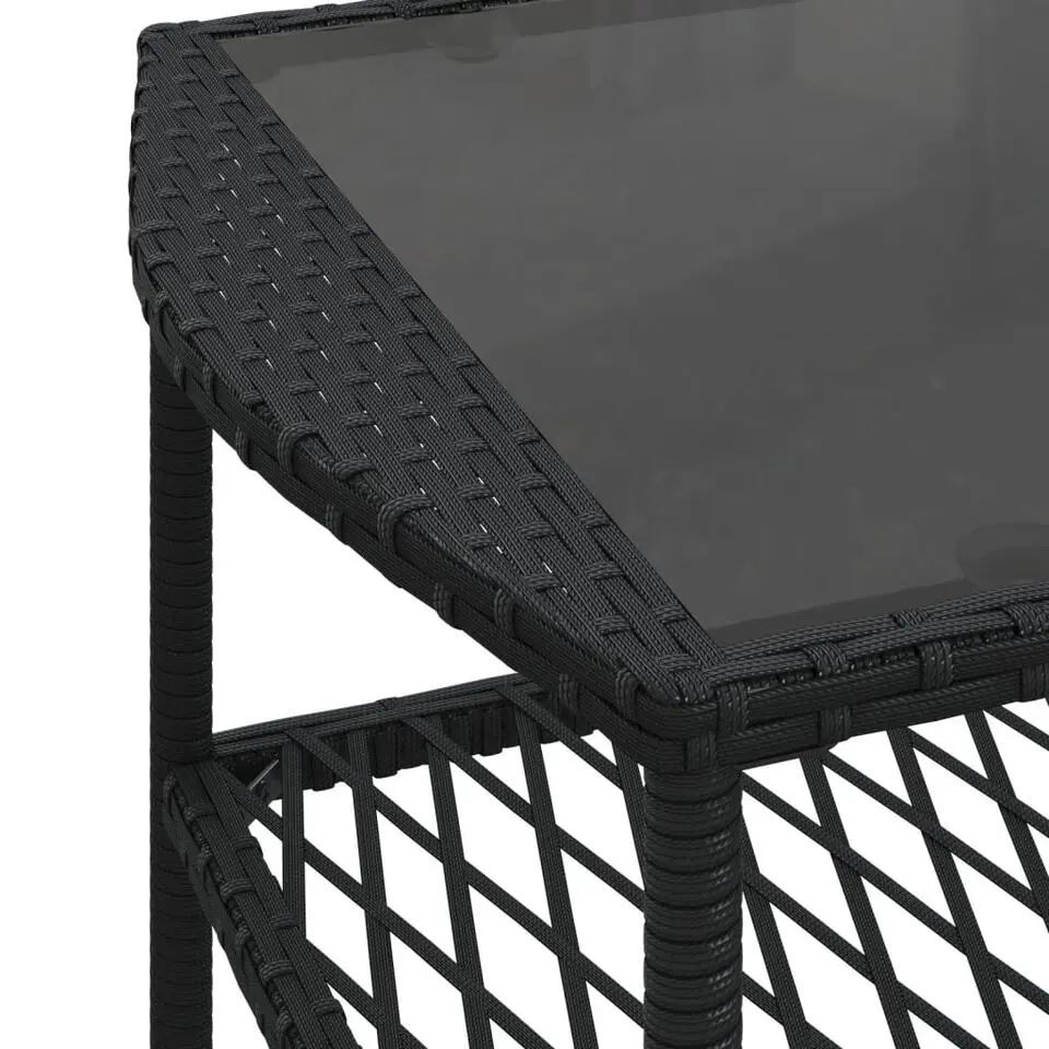 vidaXL - Loungeset - Zwart - Poly rattan