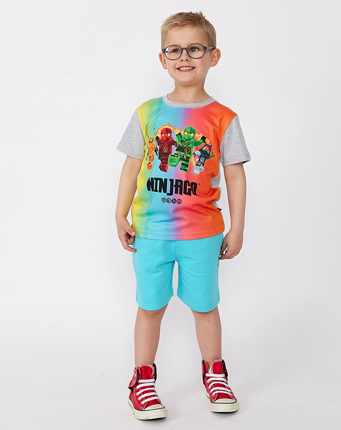Kurzarmshirt LWTANO 310 in grey melange