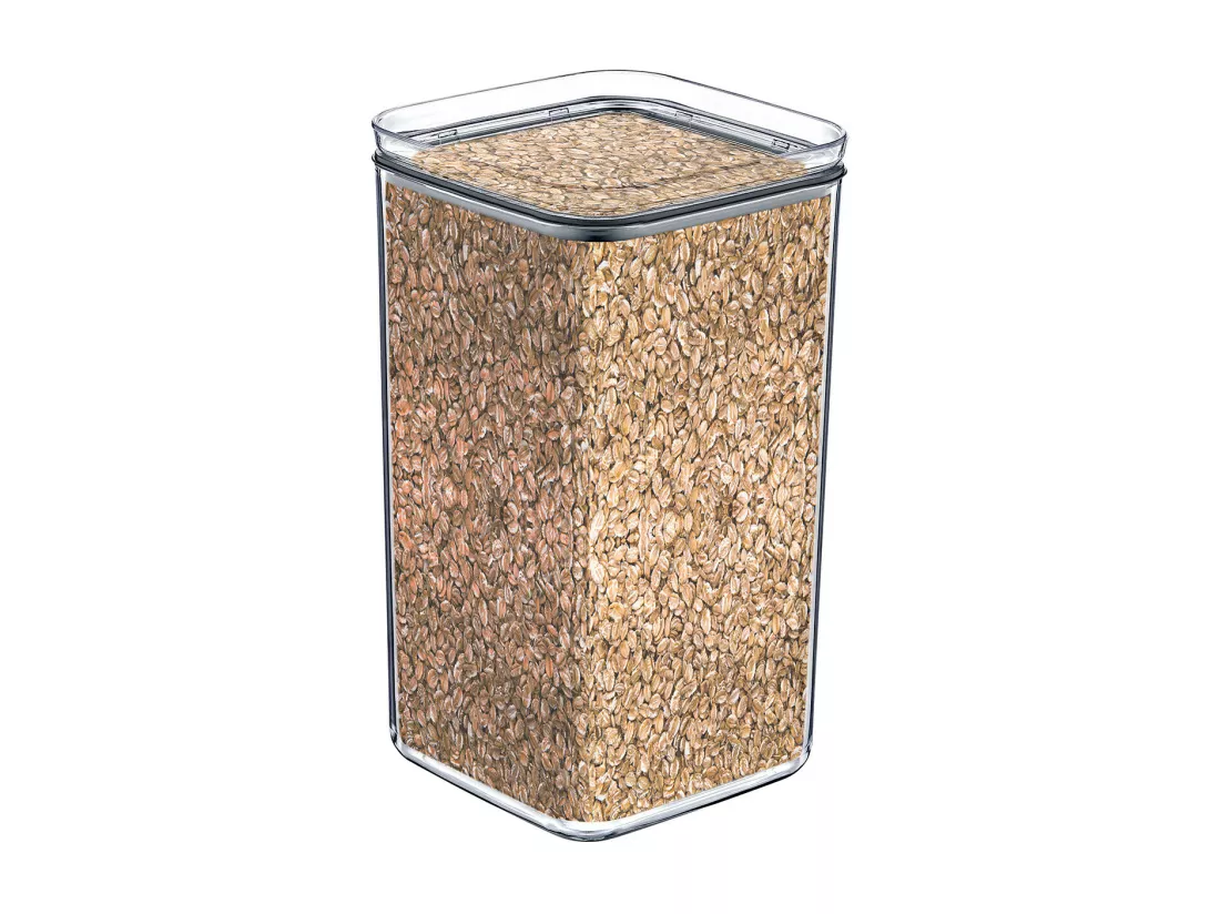 Grand récipient alimentaire carré hermétique 10,5x10,5x19cm 7house