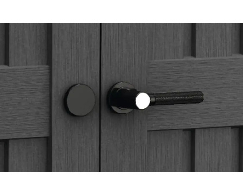 Keter Stronghold tuinhuis met afgeronde hoeken 10x8 inclusief vloer 305 x 243 cm houtlook