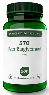 AOV 570 IJzer Bisglycinaat 15mg Vegacaps 90VCP