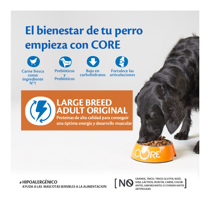 Ração Wellness Core Adult Large Original para Cães de Frango