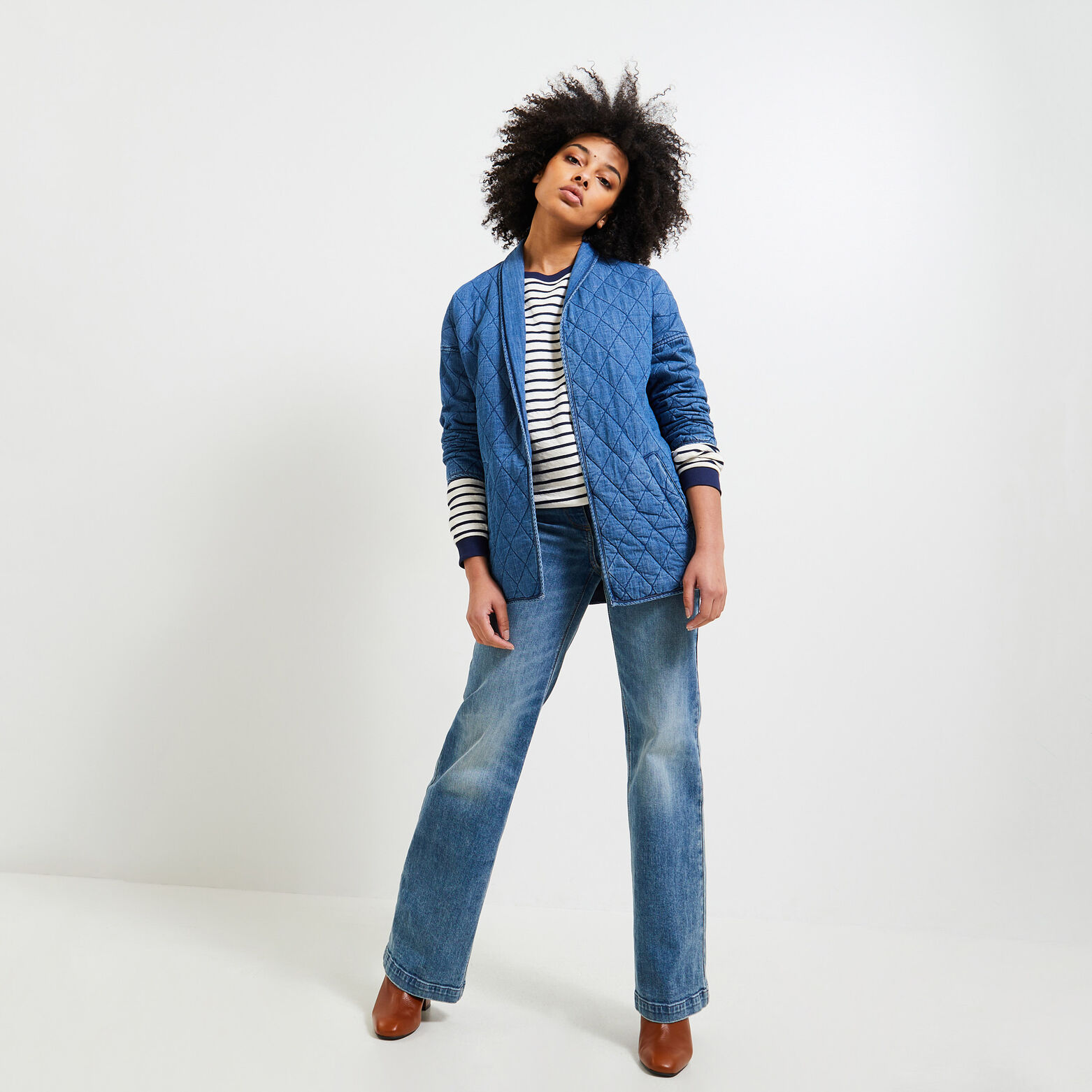 Sweat rayé femme