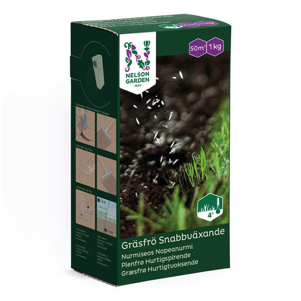 GRESSFRØ NELSON GARDEN HURTIGSPIRENDE 1KG