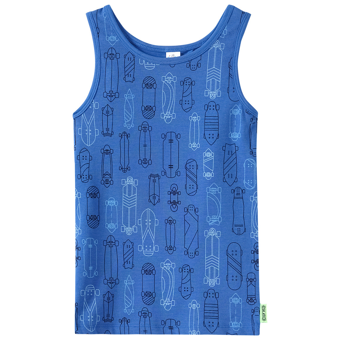 Topolino 3 Jungen Unterhemden mit Bio-Baumwolle blau / dunkelblau / hellgrau