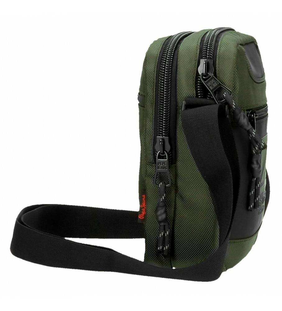 Bolsa de ombro Pepe Jeans Bromley com dois compartimentos, verde