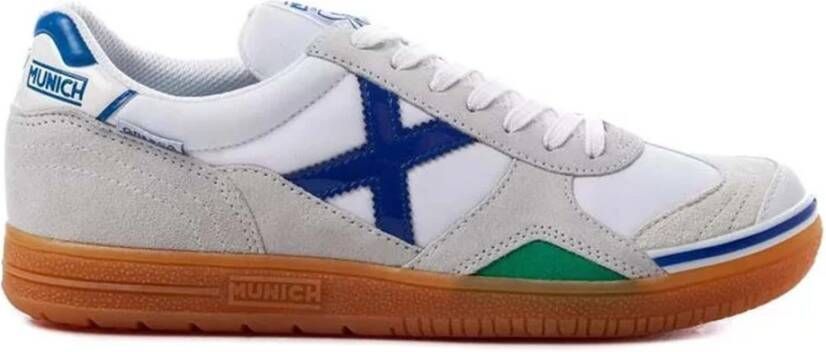 Munich Gresca Zaalvoetbalschoenen Wit Blauw