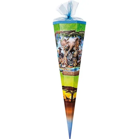 Nestler Schultüte Wildnis 2015, 6-eckig, 85 cm