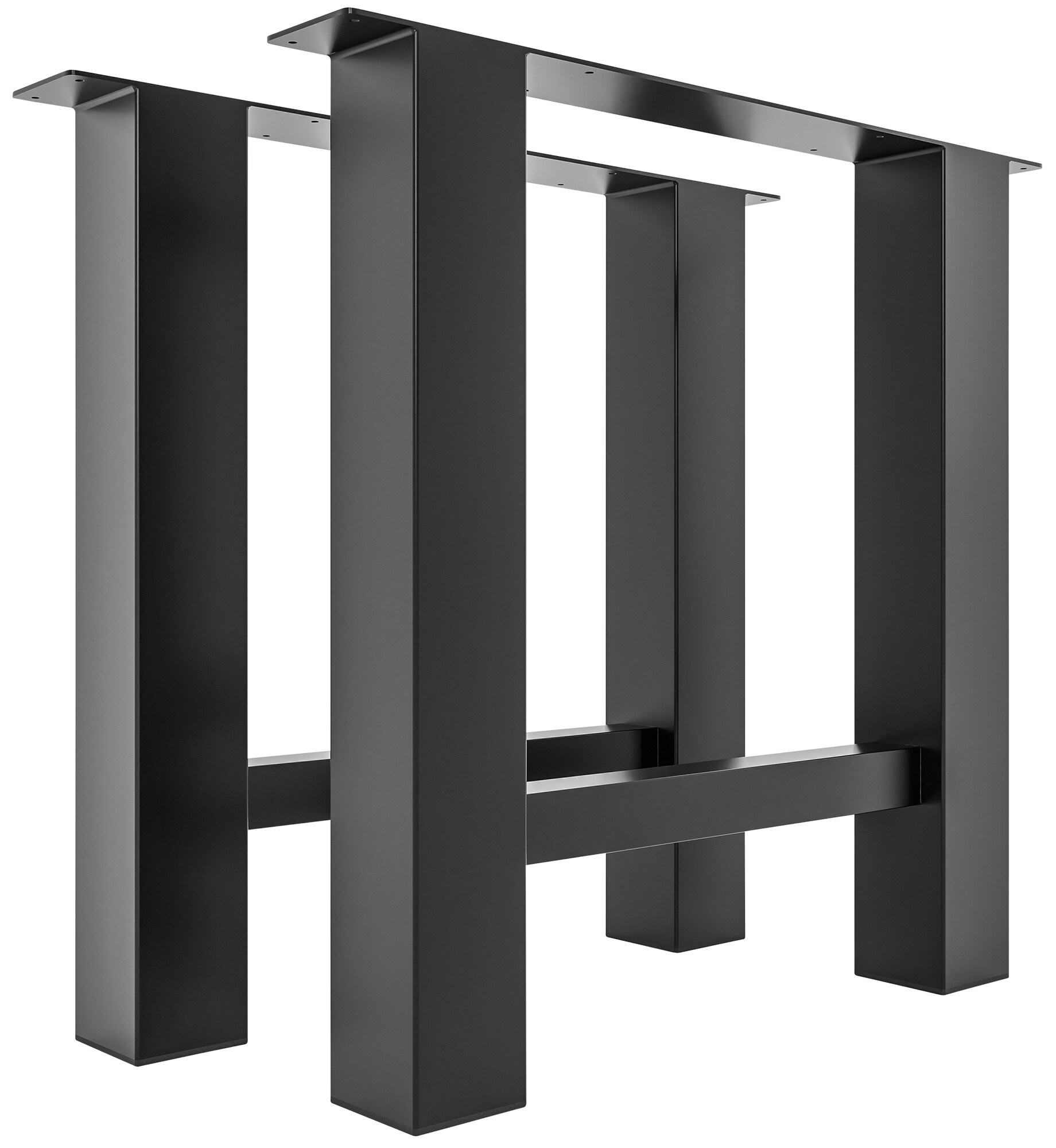 CLP 2er Set Tischbeine Hunker I Höhe 76 cm I Pulverbeschichtetes Gestell