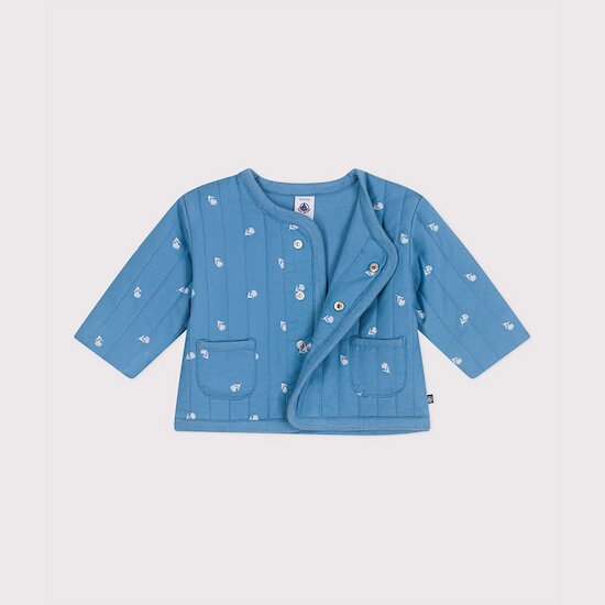 Veste bébé en coton matelassée imprimé petites fleurs   de               Petit Bateau