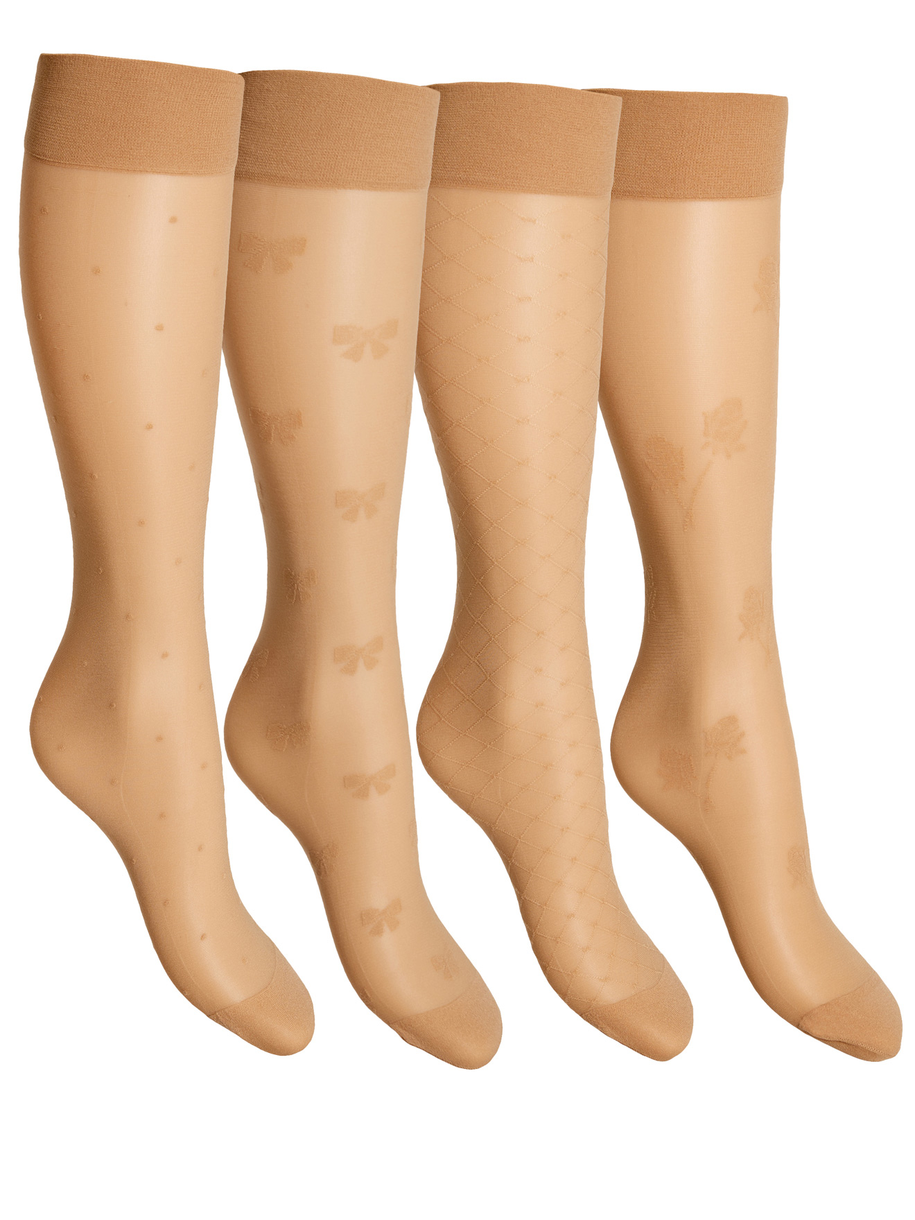 Lot de 4 paires de socquettes fantaisie