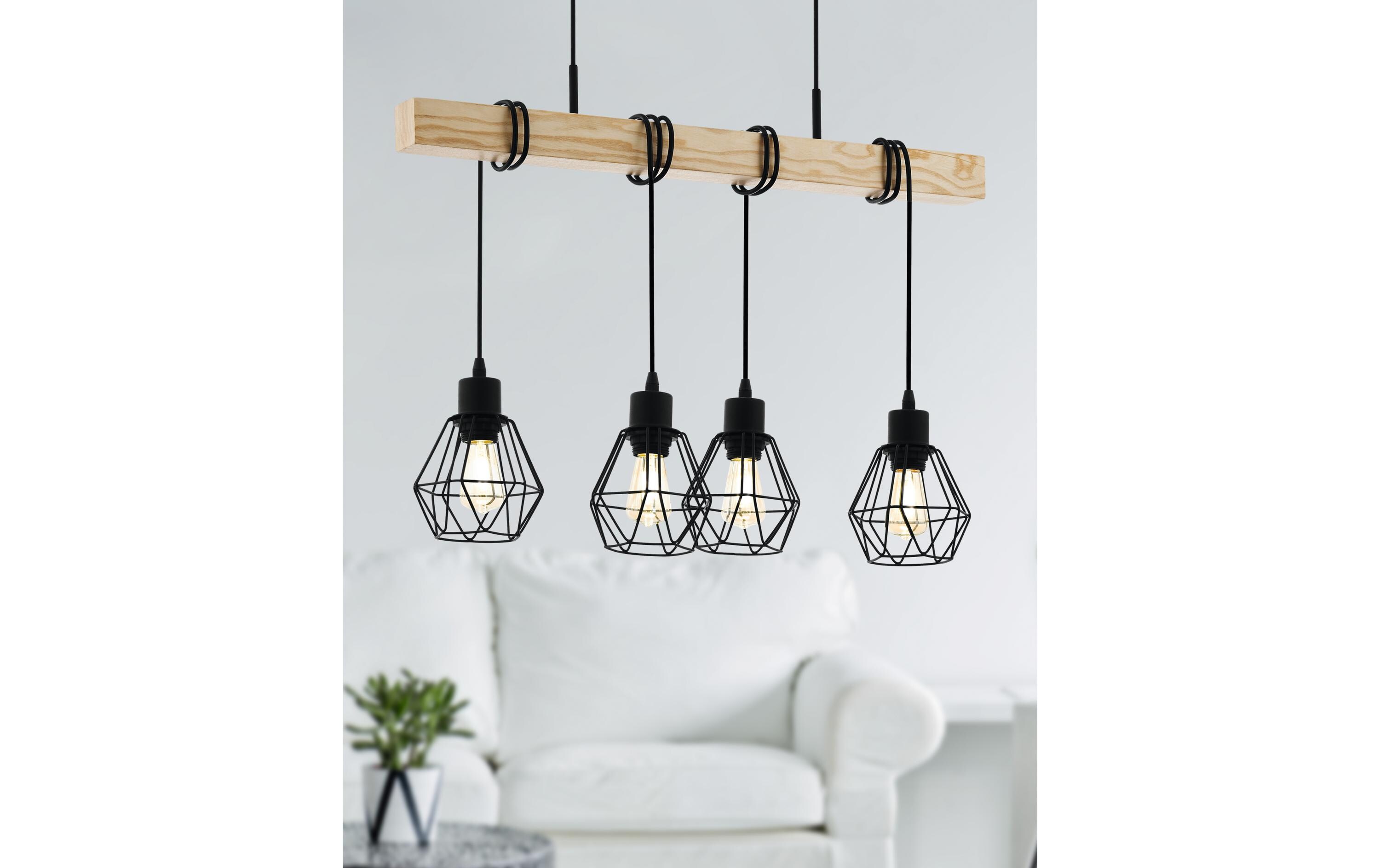 Pendelleuchte TOWNSHEND 5 schwarz exkl. E27 4x60WHängeleuchte