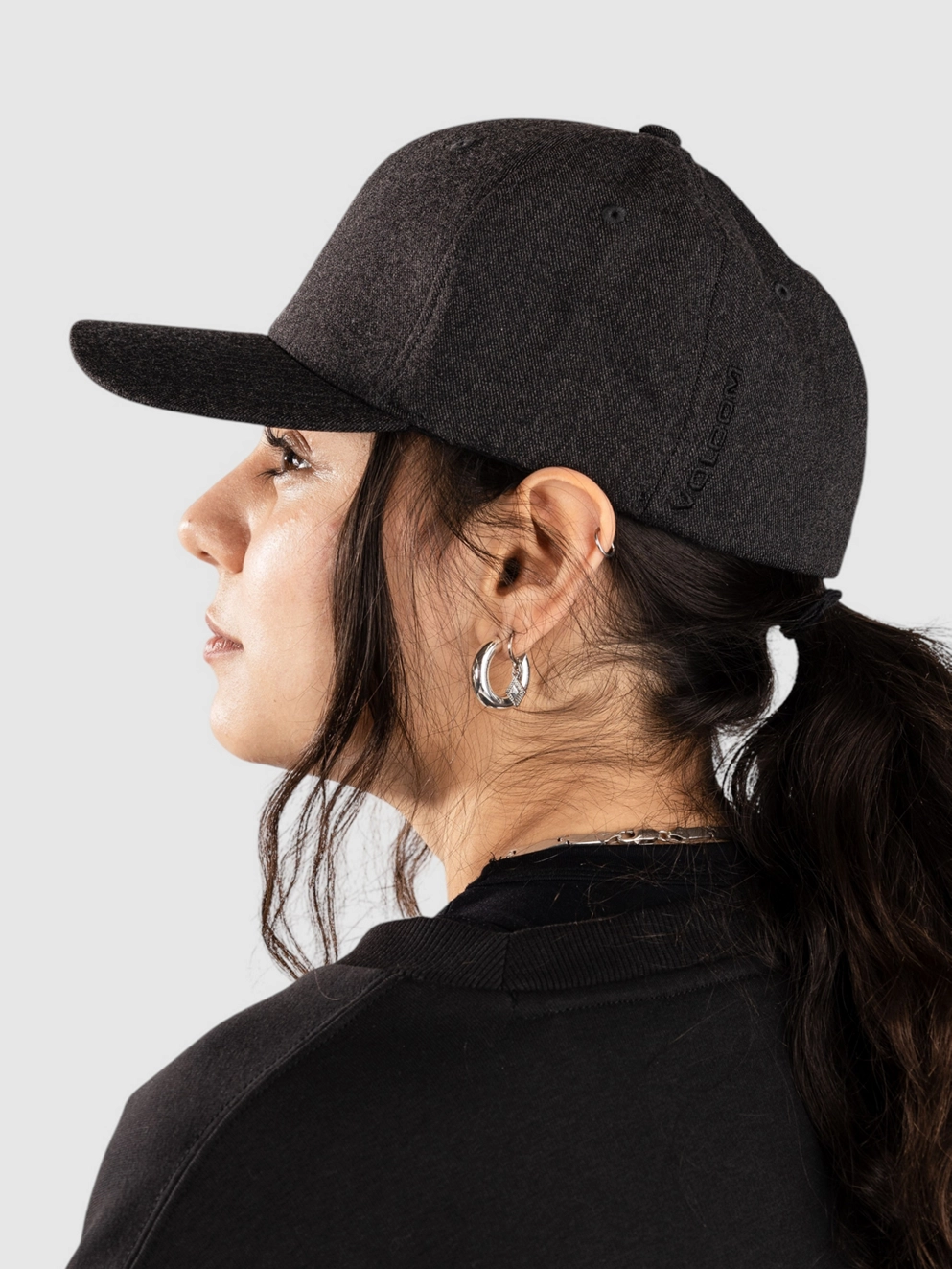 Volcom Full Stone Hthr Flexfit Cap charcoal heather