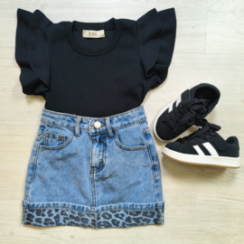 Denim & Little print skirt