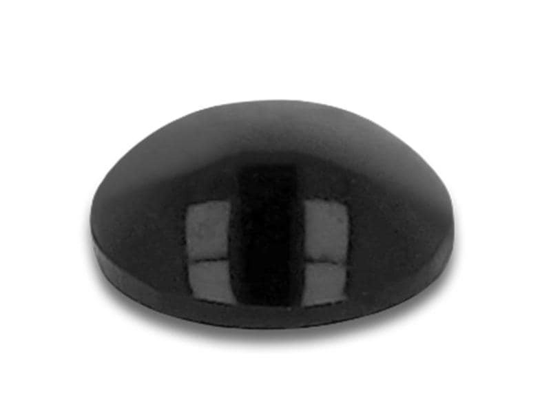 Delock Gummifüsse 10 x 3mm rund, selbstklebend, 50 Stück, s Gummifüsse, 10 x 3mm, 50 Stück rund, selbstklebend, schwarz