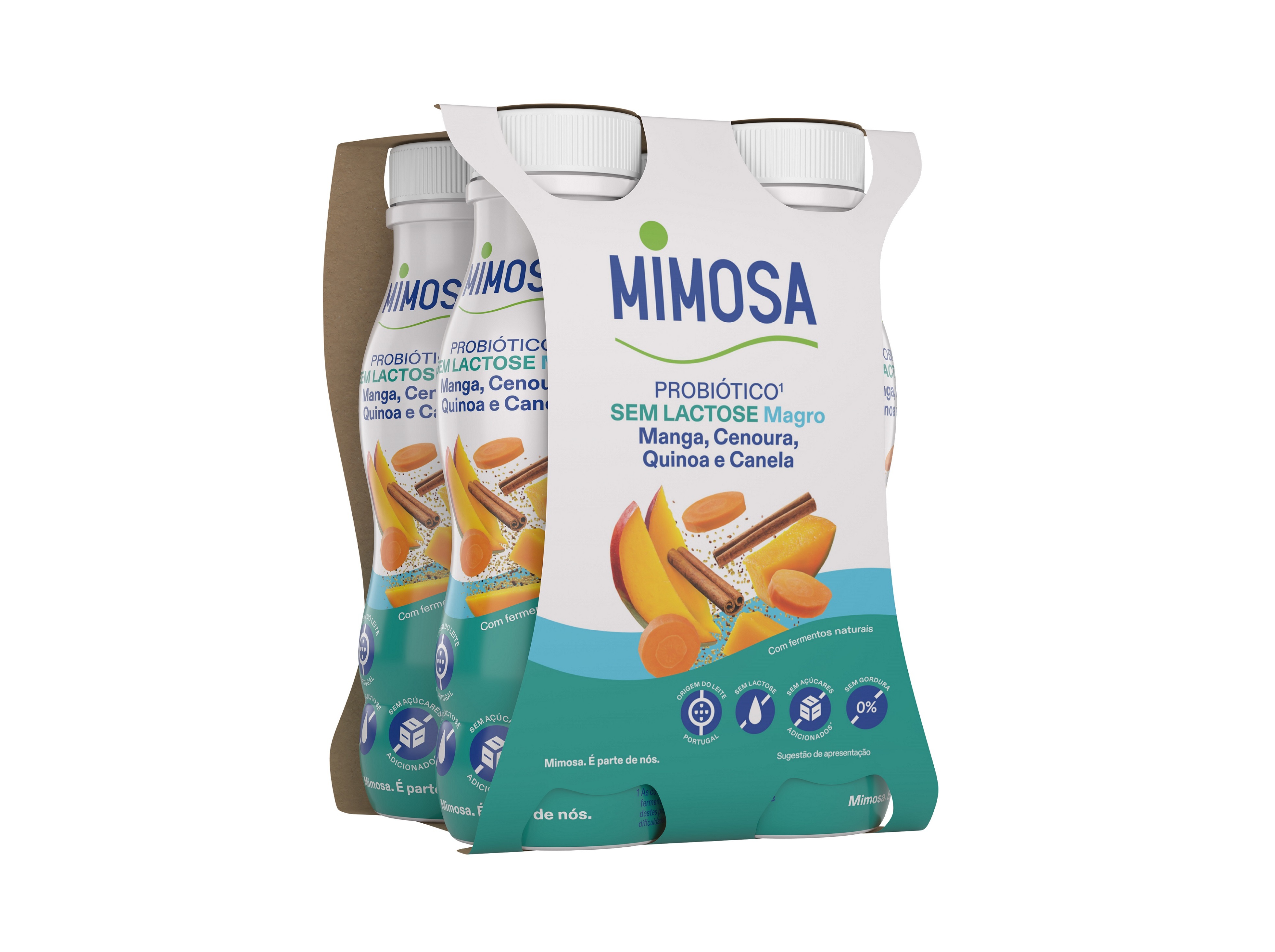IOGURTE S/LACTOSE MIMOSA PROBIOTICO MANGA/QUIN 4X151 ML