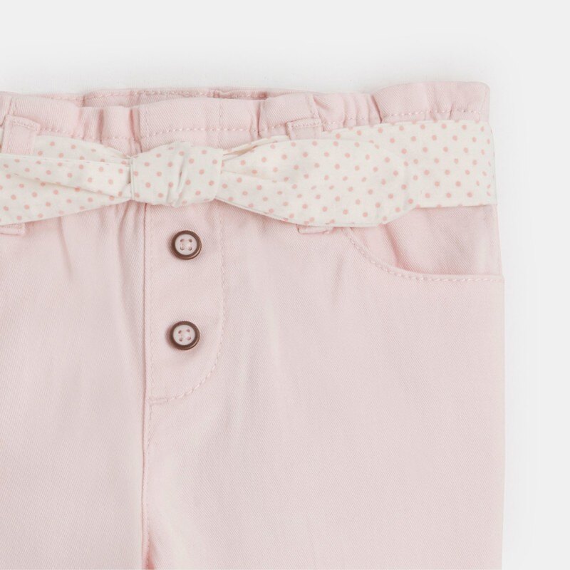 Pantalon taille haute rose bébé fille Rose