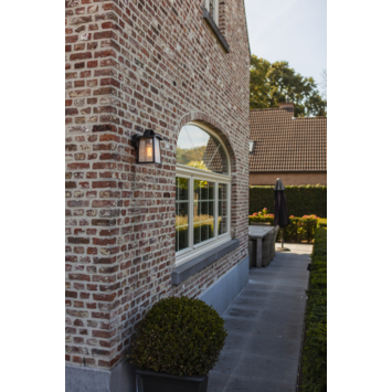 LUTEC buitenlamp Kelsey met waterglas, mat zwart , hoogte 32 cm