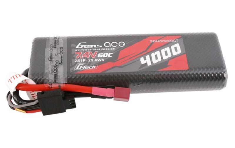 RC-Akku LiPo 4000 mAh 7.4 V 60C G-Tech2S LiPo Akku für RC Fahrzeuge mit Deans Stecker