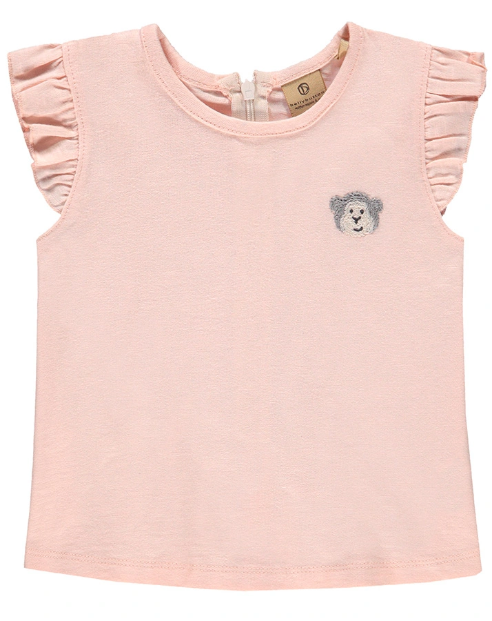 T-Shirt SPRING CHIC mit Flügelärmeln in peony rose