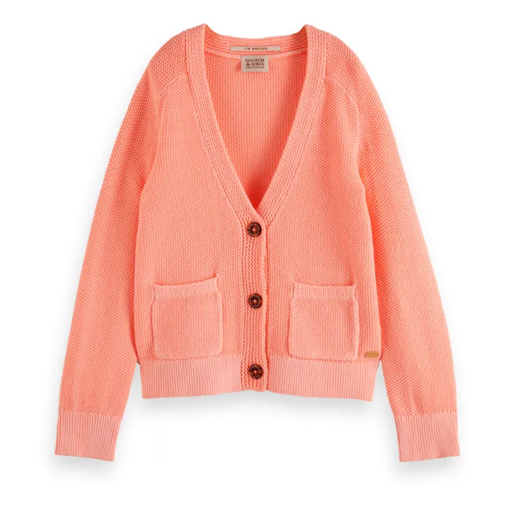 Scotch & Soda Cardigan Gaufré | Saumon