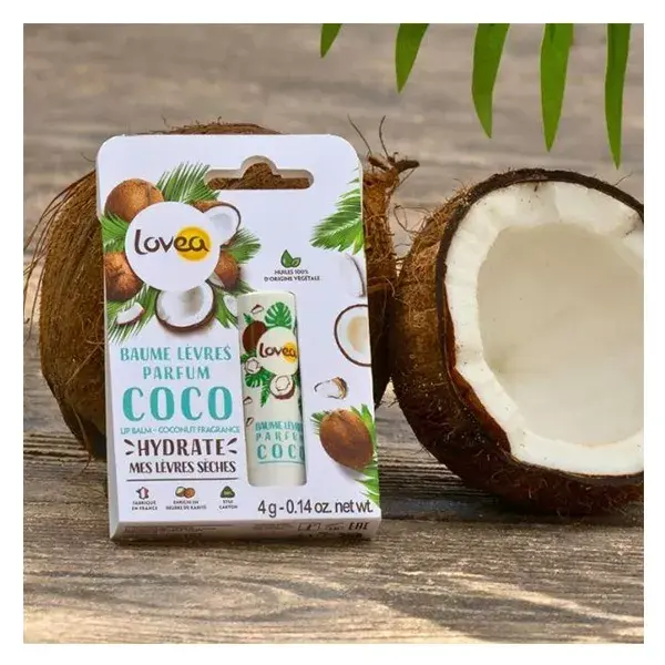 Lovea - Bálsamo Labial de Coco para Lábios Secos com Manteiga de Karité 4g