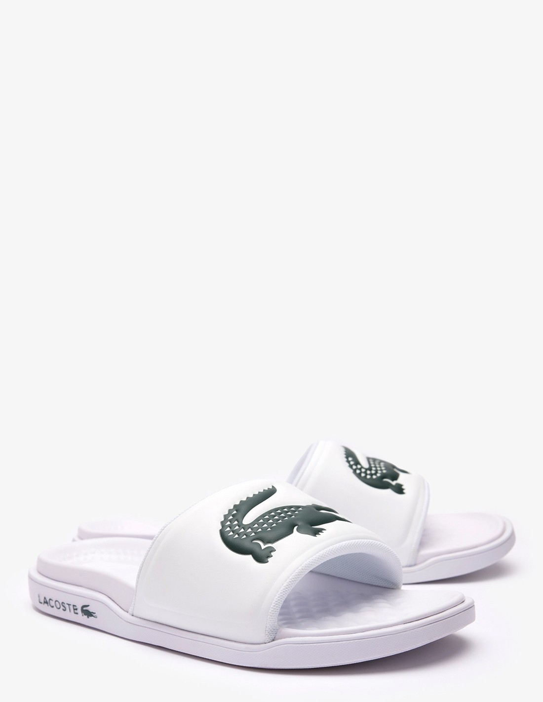 lacoste Claquettes homme serve slide dual blanc