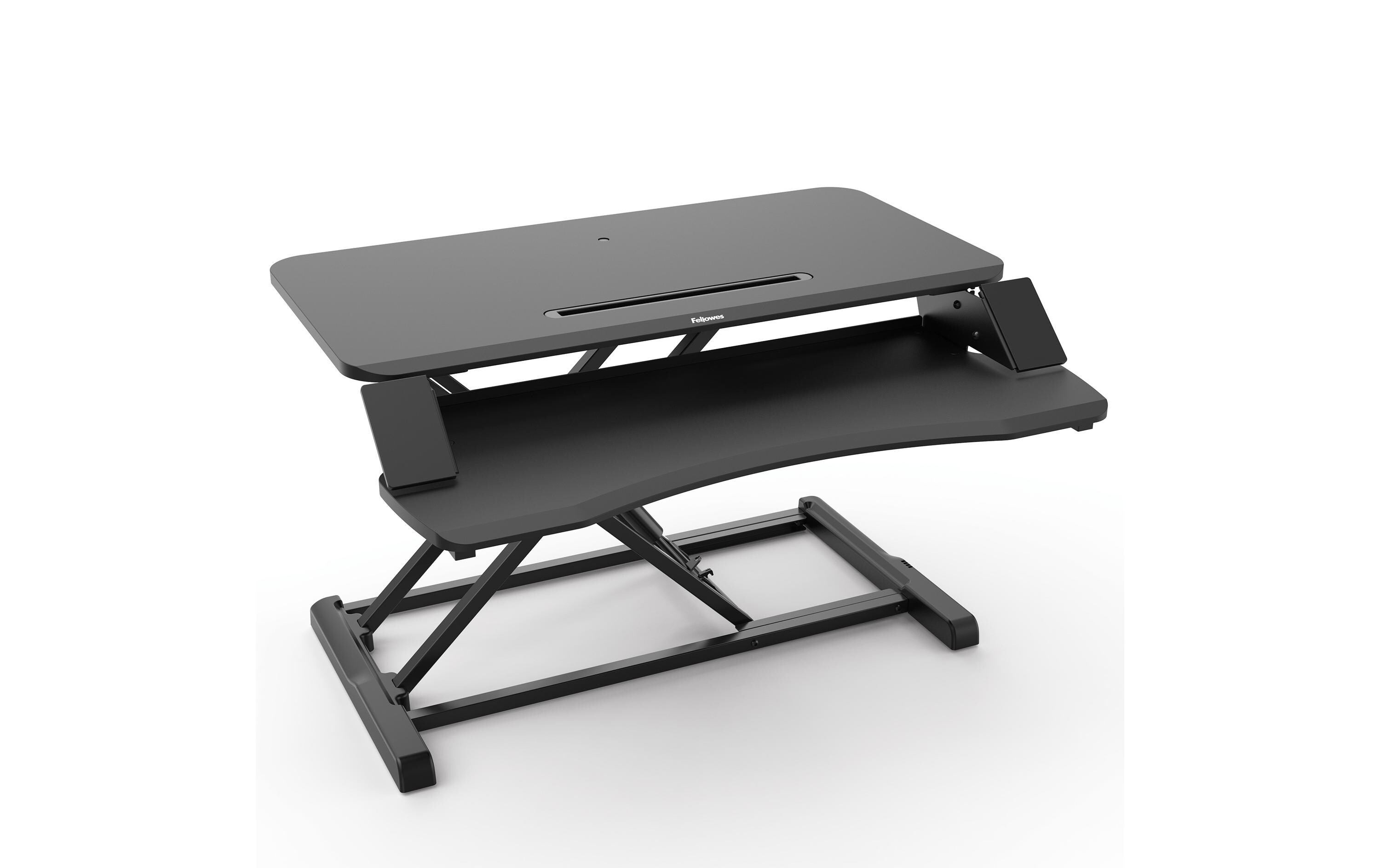 Bildschirm-Ständer Corsivo Schwarz<br>Sitz-Steh Workstation, höhenverstellbar