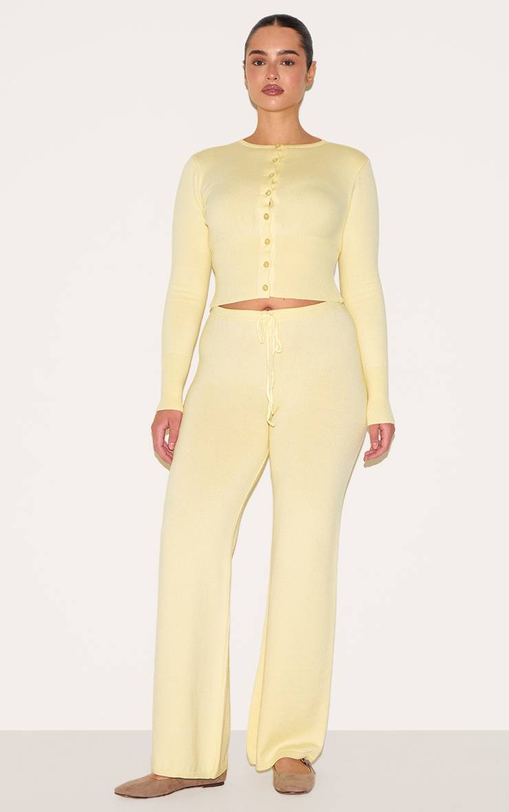 Citron Pantalon Taille Nouée En Maille Shape