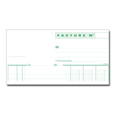 Exacompta - Manifold Carnet de factures avec TVA - 50 tripli - A4