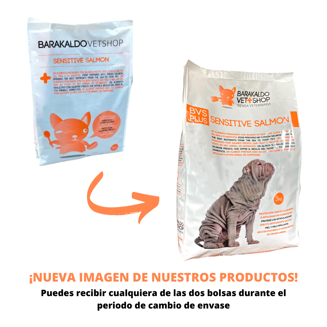 Ração Sensitive Salmon da Barakaldo Vet Shop | Alimento completo para cães preparado com salmão fresco.