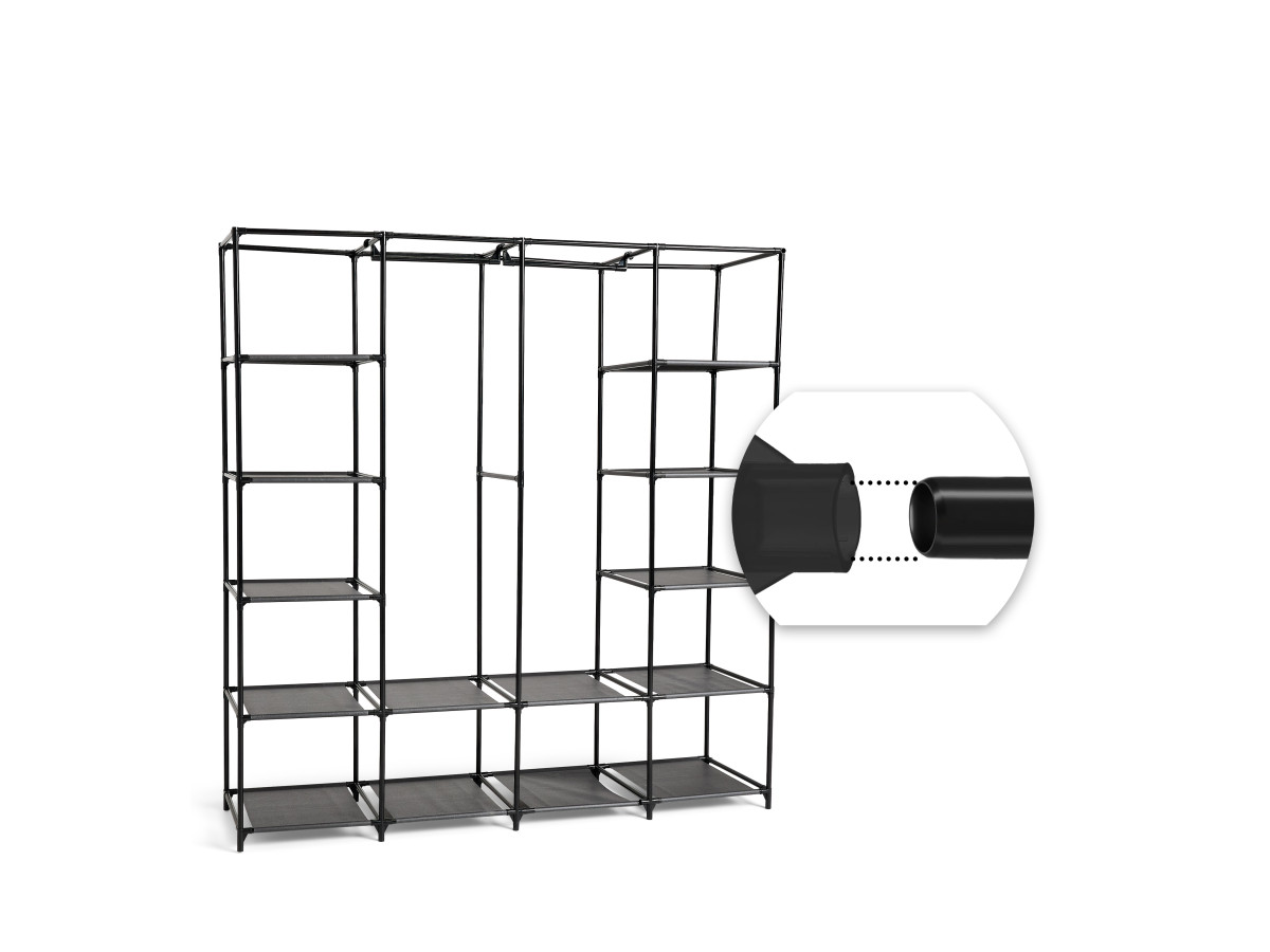 Brixy Black opvouwbare campingkast - 170 x 45 x 175 cm