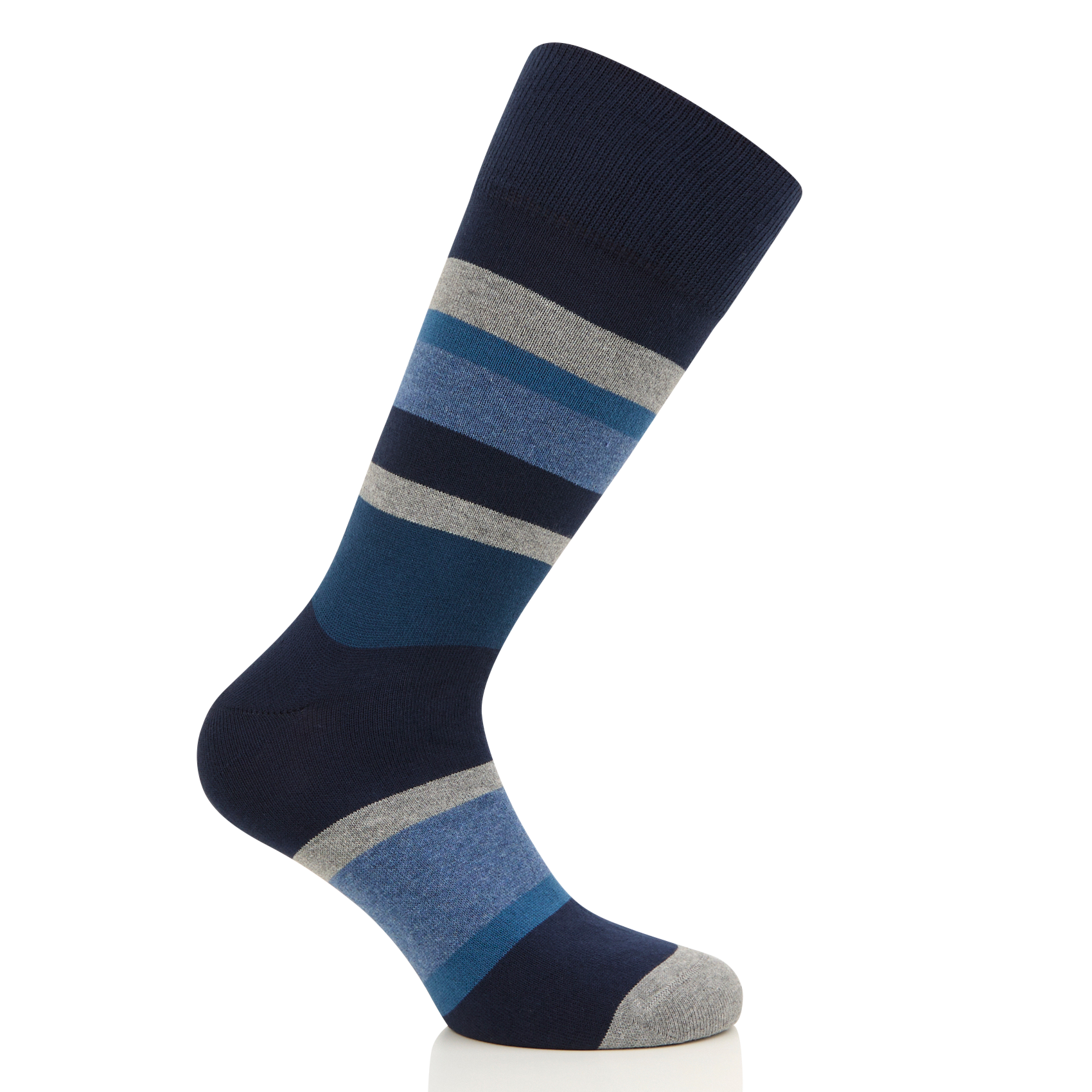 Chaussettes en coton mélangé rayé | Multicolore